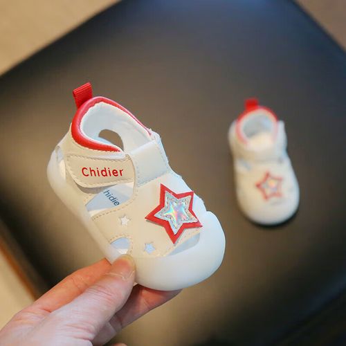 乔僖枫婴儿学步鞋宝宝凉鞋软底夏季0-1-2岁半童通用童包头轻便婴童